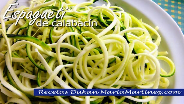 Pasta Dukan: espaguetis de calabacín (Crucero PV)