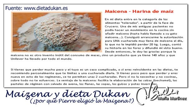Tolerados Dukan: Maizena, harina de soja, harina de trigo, harina de centeno 