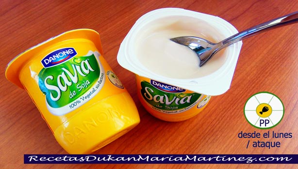 Yogur de Soja apto dieta Dukan desde Ataque (máximo 2 al día)